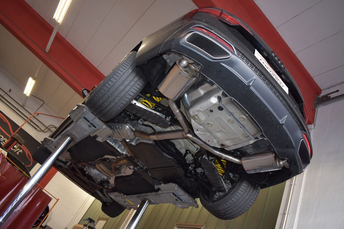 Friedrich Motorsport 76mm Duplex-Sportendschalldämpfer für Audi A4 B9 (B8/8W) Frontantrieb (Bj. 10/2018-05/2019)