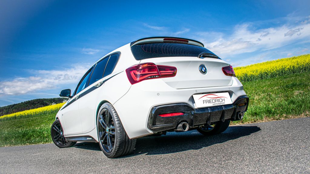 Friedrich Motorsport 76mm Duplex-Sportendschalldämpfer für BMW 1er F20/F21 (Bj. 08/2016-07/2018)