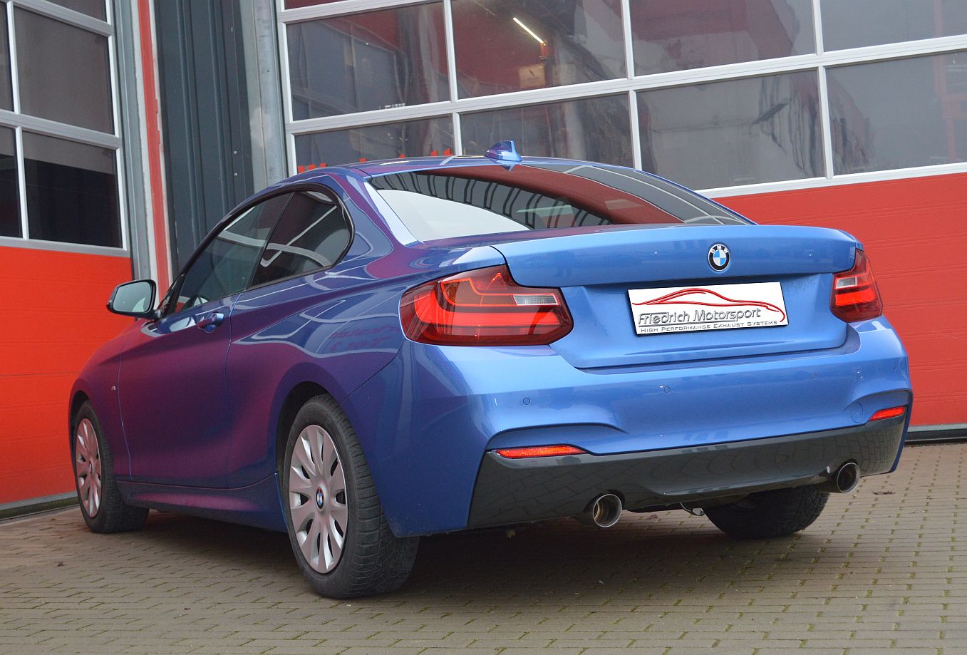 Friedrich Motorsport 76mm Duplex-Sportendschalldämpfer für BMW 2er F22/F23 (Bj. 11/2013-07/2015)