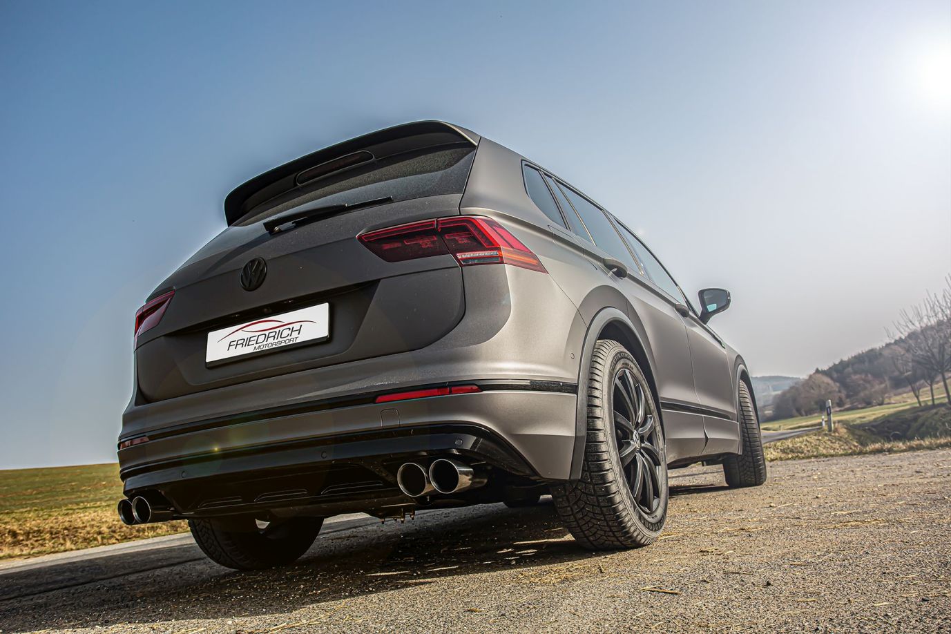Friedrich Motorsport 76mm Duplex-Sportendschalldämpfer für VW Tiguan II (Bj. 10/2016-08/2018)