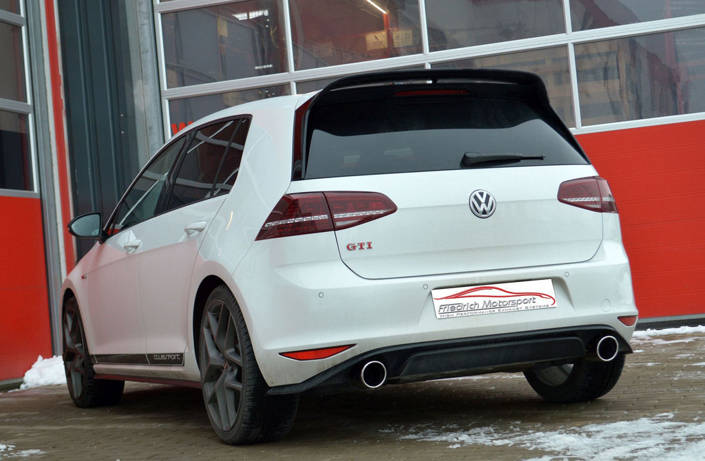 Friedrich Motorsport 76mm Duplex-Sportendschalldämpfer für VW Golf VII GTI Clubsport (Bj. 01/2016-02/2017)