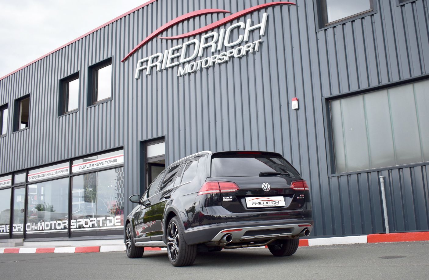 Friedrich Motorsport 76mm Duplex-Sportendschalldämpfer für VW Golf VII Variant Alltrack (Bj. 01/2015-08/2018)
