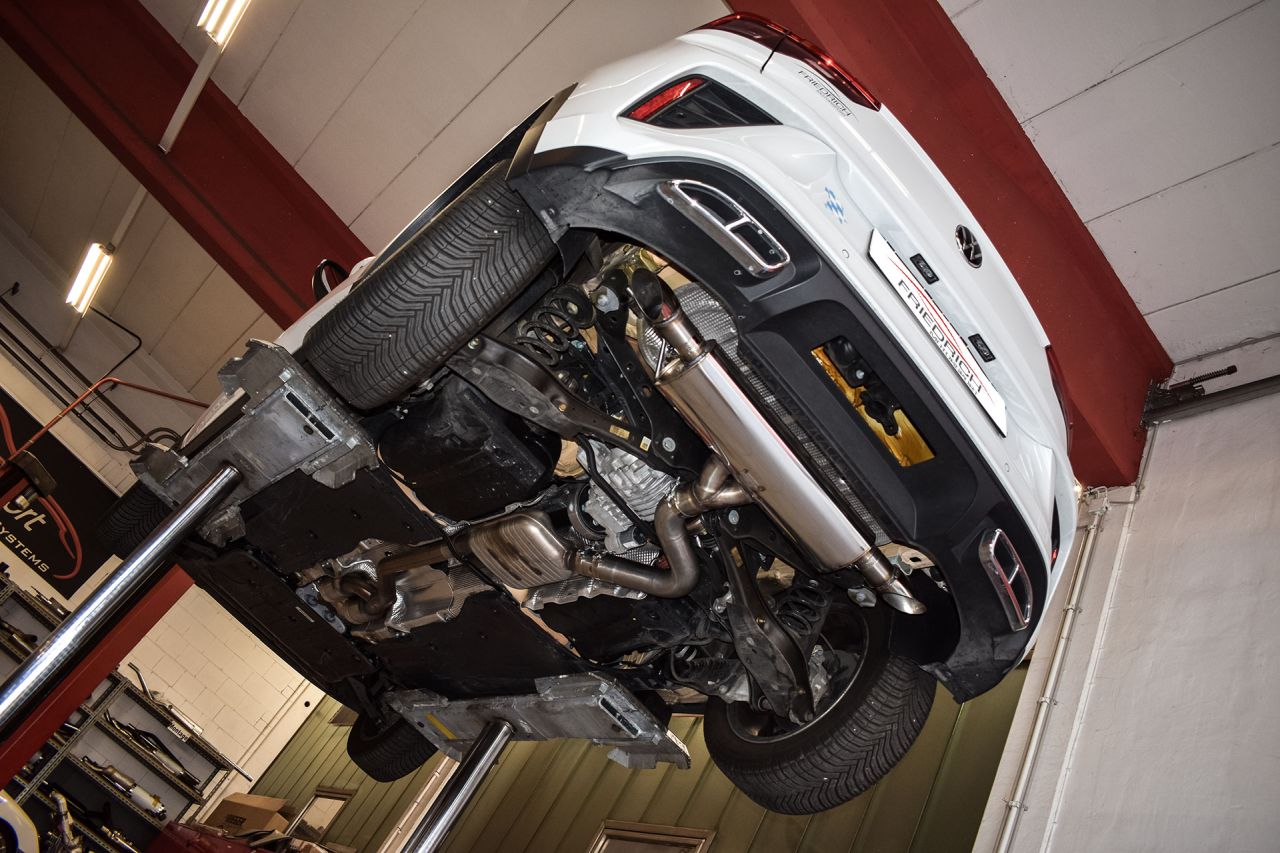 Friedrich Motorsport 76mm Duplex-Sportendschalldämpfer für VW T-ROC 4motion (Bj. 11/2017-08/2018)