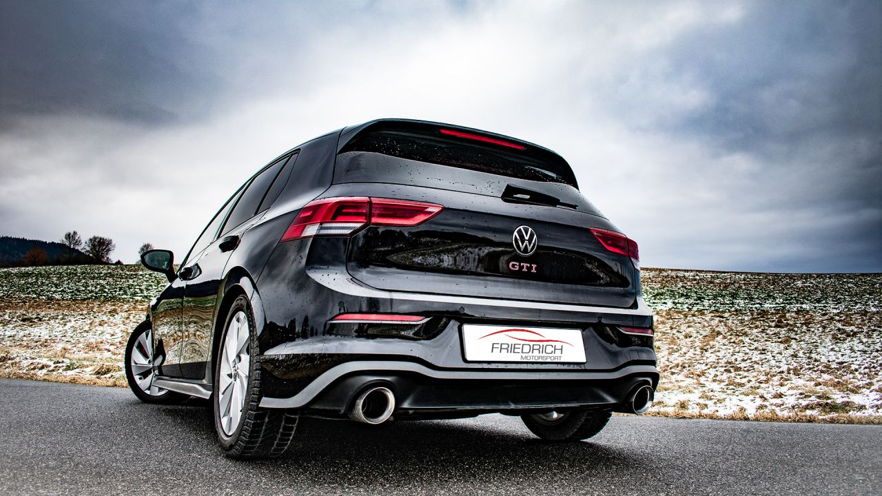 Friedrich Motorsport 76mm Duplex-Sportendschalldämpfer für VW Golf VIII GTI (ab Bj. 08/2020)