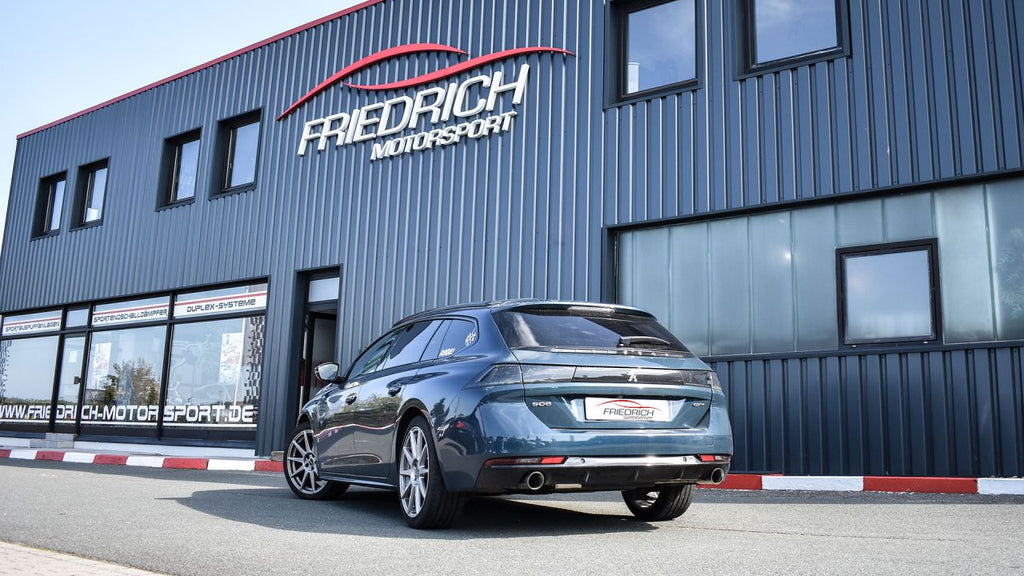 Friedrich Motorsport 76mm Duplex-Sportendschalldämpfer für Peugeot 508 II SW GT (Bj. 09/2019-07/2021)