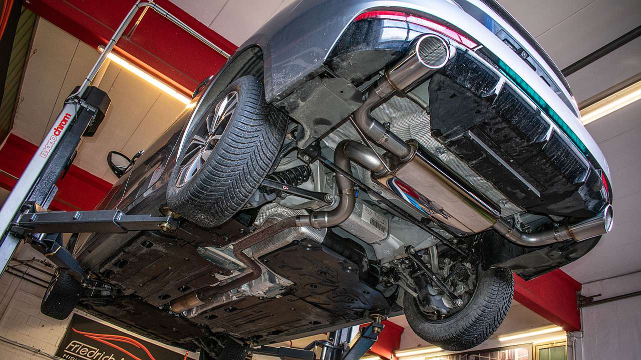 Friedrich Motorsport 76mm Duplex-Sportendschalldämpfer für Peugeot 508 II SW GT (Bj. 09/2019-07/2021)