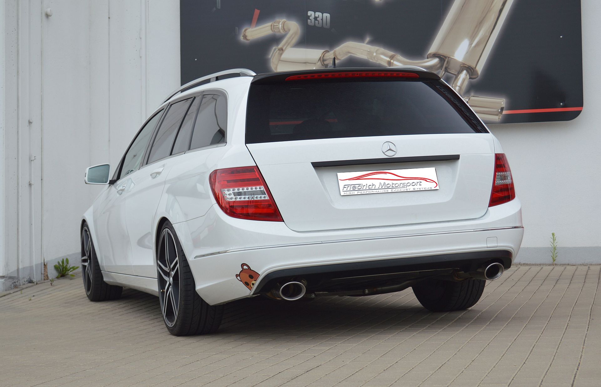 Friedrich Motorsport Duplex-Sportendschalldämpfer für Mercedes C/S/W204 C-Klasse (Bj. 03/2007-06/2015)