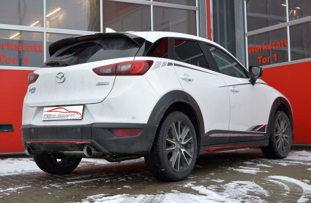 Friedrich Motorsport Duplex Sportendschalldämpfer für Mazda CX-3 Allrad (ab Bj. 06/2015)