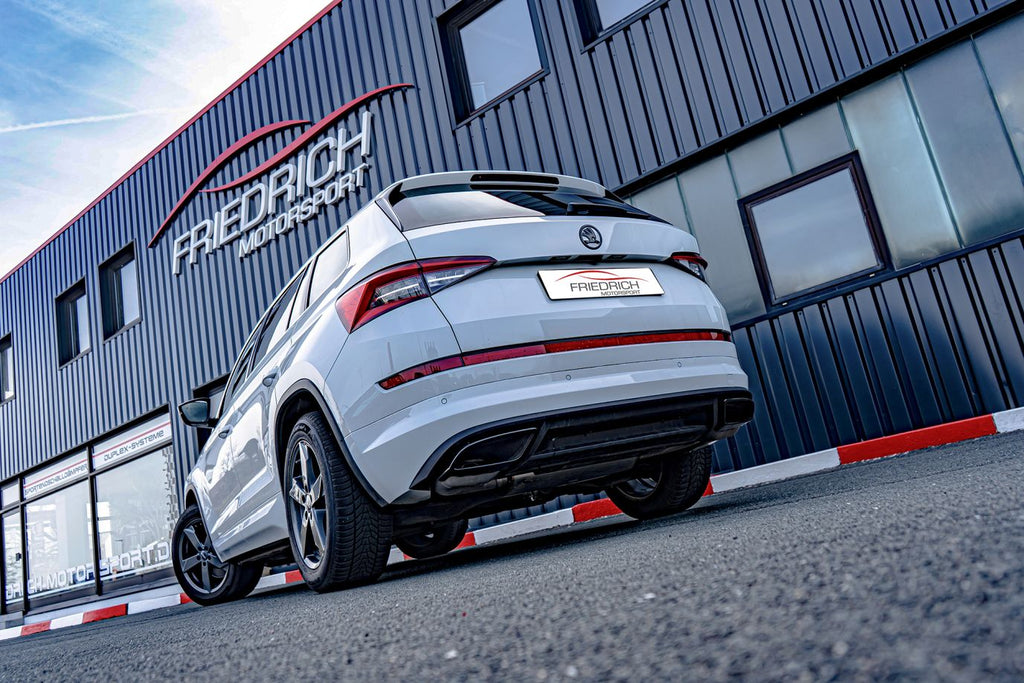 Friedrich Motorsport 76mm Duplex-Sportendschalldämpfer für Skoda Kodiaq NS Allrad (ab Bj. 01/2019)
