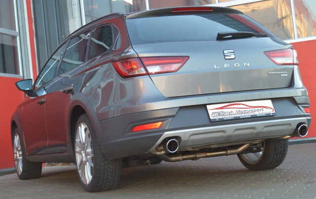 Friedrich Motorsport 76mm Duplex-Sportendschalldämpfer für Seat Leon 5F ST X-PERIENCE (ab Bj. 10/2014)