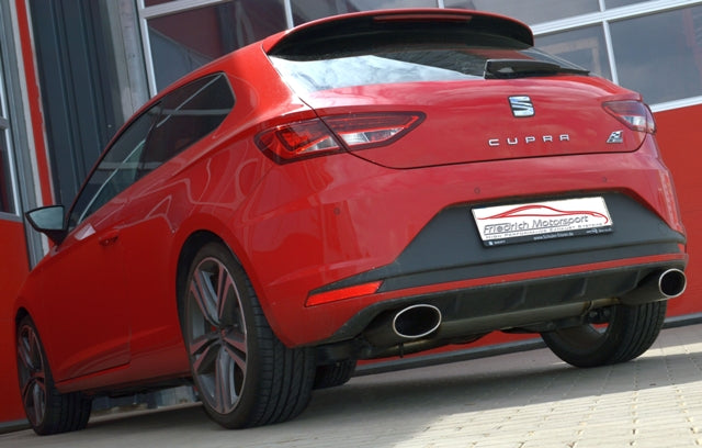 Friedrich Motorsport 3 Zoll (76mm) Duplex Sportendschalldämpfer für Seat Leon 5F Cupra (ab Bj. 2014)