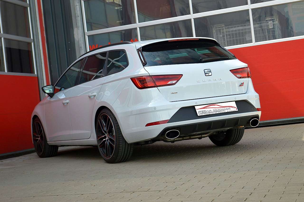 Friedrich Motorsport 76mm Duplex-Sportendschalldämpfer für Seat Leon 5F ST Cupra 4Drive (Bj. 2017-2018)