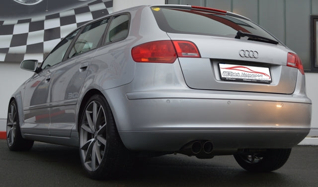 Friedrich Motorsport 76mm Anlage mit Klappensteuerung für Audi A3 8P Sportback Quattro (Bj. 2004-2009)