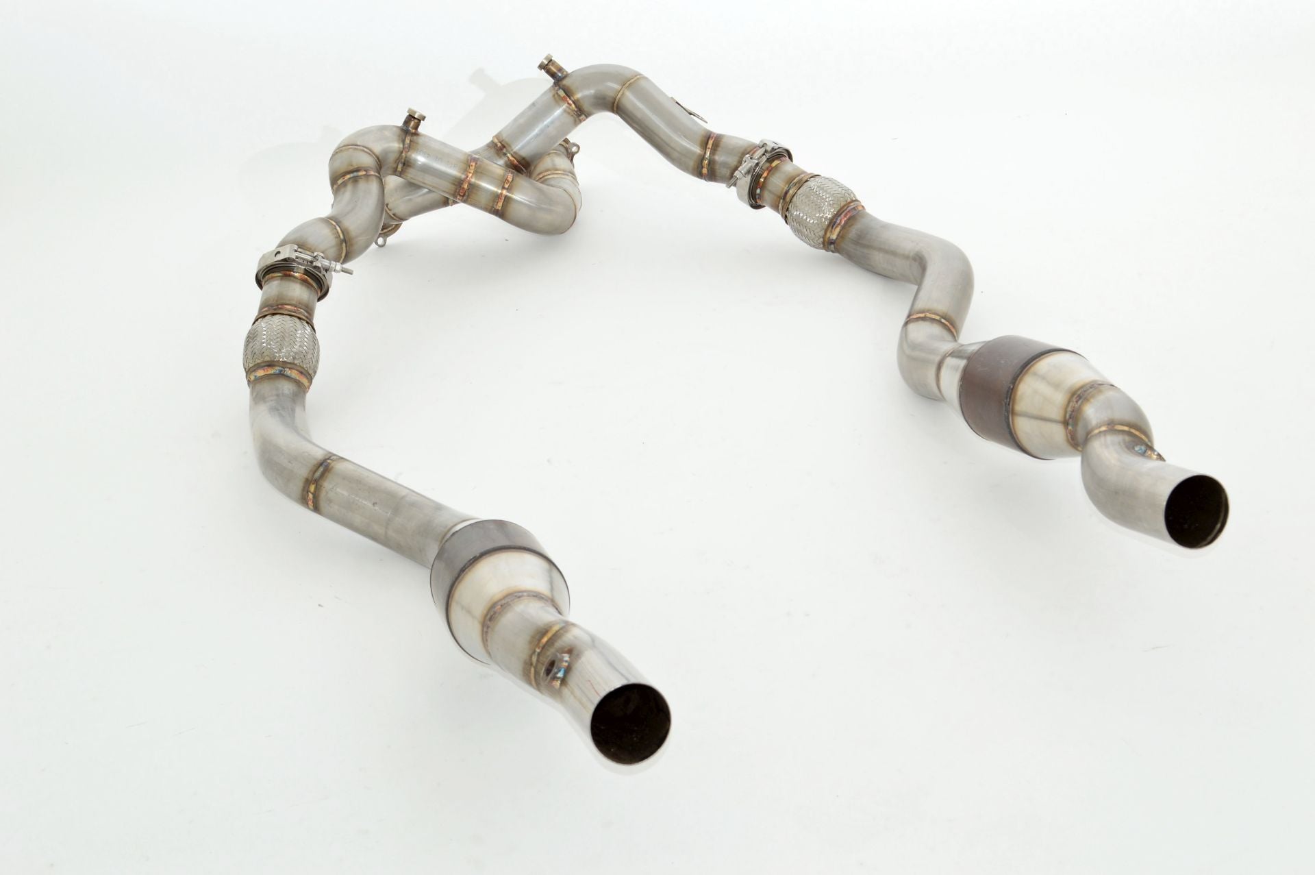 Friedrich Motorsport 2x 76mm Downpipe mit 100 Zellen Sport-Kat.