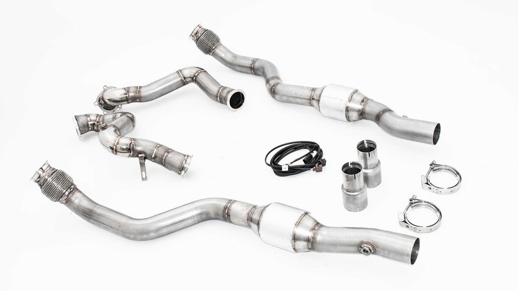 Friedrich Motorsport 2x 76mm Downpipe mit 200 Zellen Sport-Kat. für Audi S6 Limousine & Avant 4G Quattro (ab Bj. 04/2012)