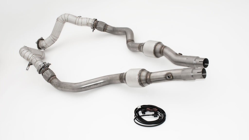 Friedrich Motorsport 2x 76mm Downpipe mit 200 Zellen Sport-Kat. für Audi S6 Limousine & Avant 4G Quattro (ab Bj. 04/2012)