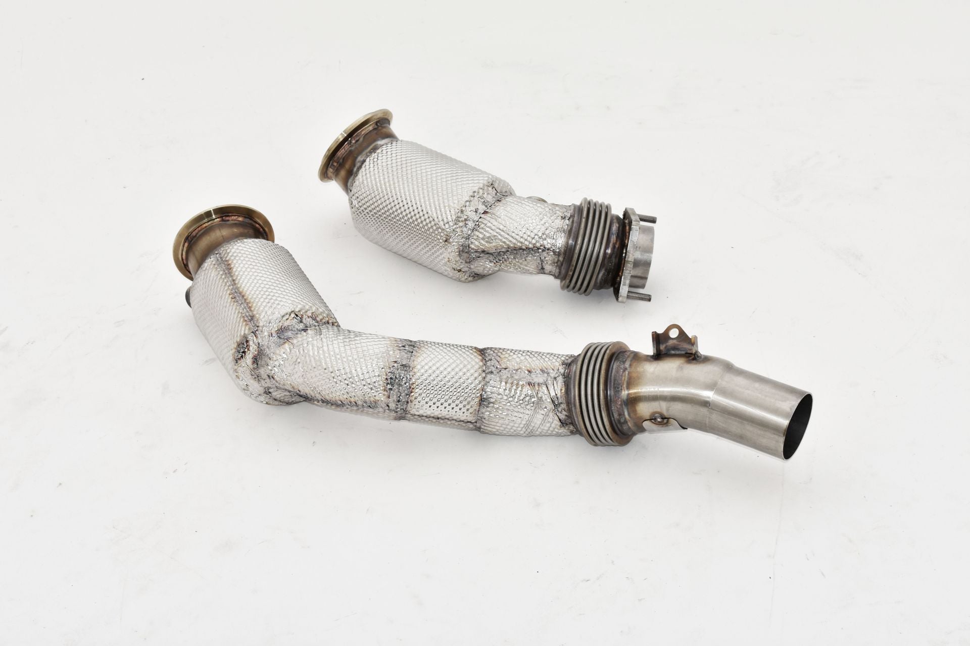 Friedrich Motorsport 2x80/65mm Downpipe mit 200 Zellen HJS Sport-Kat. für BMW 3er F80 (Bj. 04/2014-07/2018)