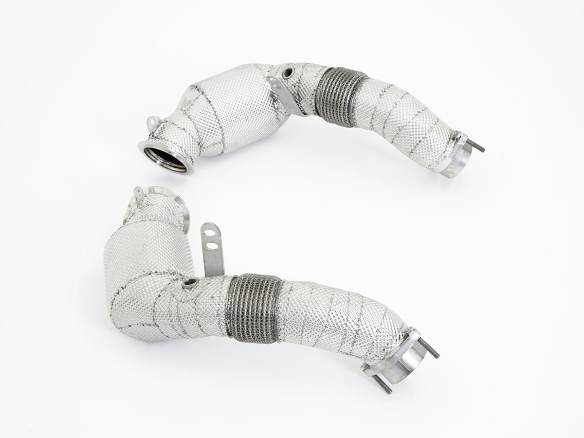 Friedrich Motorsport 2x76mm Downpipe mit 200 Zellen Motorsport-Kat. für BMW M5 F90 Limousine Competition CS (Bj. 03/2021-01/2022)
