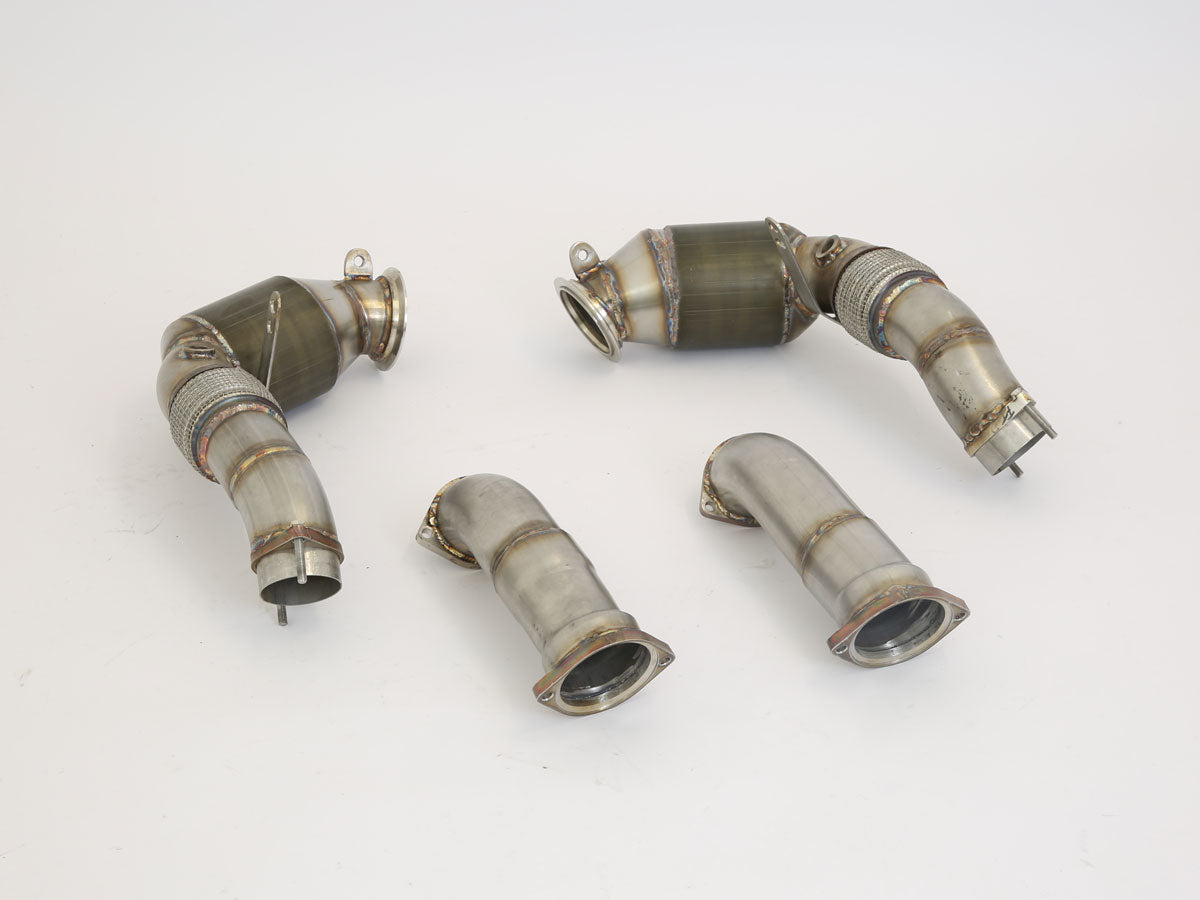 Friedrich Motorsport 2x76mm Downpipe mit 200 Zellen Motorsport-Kat. für BMW M5 F90 Limousine Competition CS (Bj. 03/2021-01/2022)