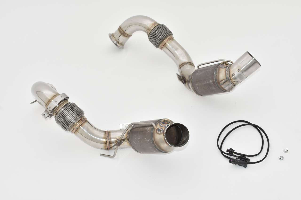 Friedrich Motorsport 76mm Downpipe-Satz mit 200 Zellen Sport-Kat. für BMW 5er F90 (ab Bj. 07/2018)