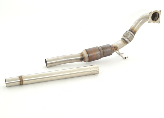 Friedrich Motorsport 76mm Downpipe mit 200 Zellen HJS Sport-Kat. für VW Beetle 5C (ab Bj. 2003 - 1)