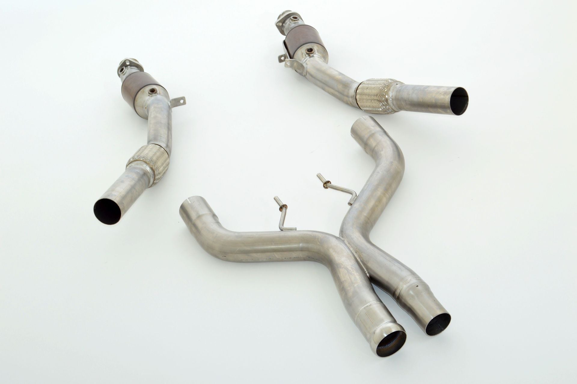 Friedrich Motorsport 2x 76mm Downpipe-Unterteil mit 200 Zellen für Sport-Kat. (ab Bj. 01/2015)