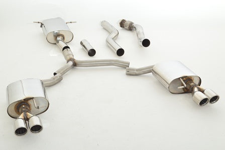 Friedrich Motorsport 76mm Duplex-Anlage für Audi A4 B8 (8K) Frontantrieb & Quattro (Bj. 09/2007-05/2015)