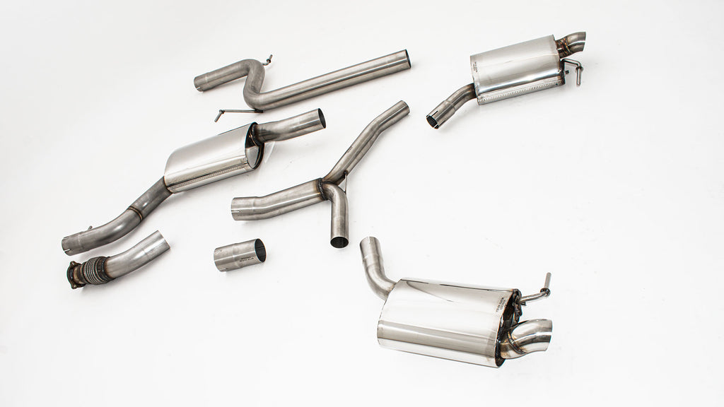 Friedrich Motorsport 76mm Duplex-Anlage für Audi A4 B9 (B8/8W) Frontantrieb (Bj. 10/2018-05/2019)
