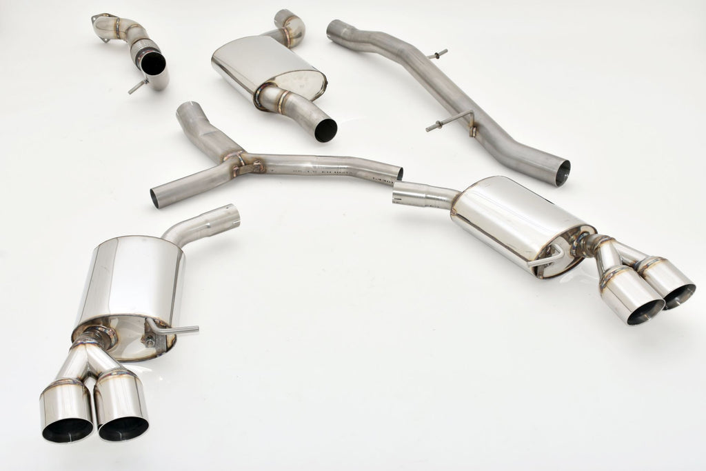 Friedrich Motorsport 76mm Duplex-Anlage für Audi A4 B9 (B8/8W) Limousine & Avant Quattro (Bj. 08/2015-06/2018)