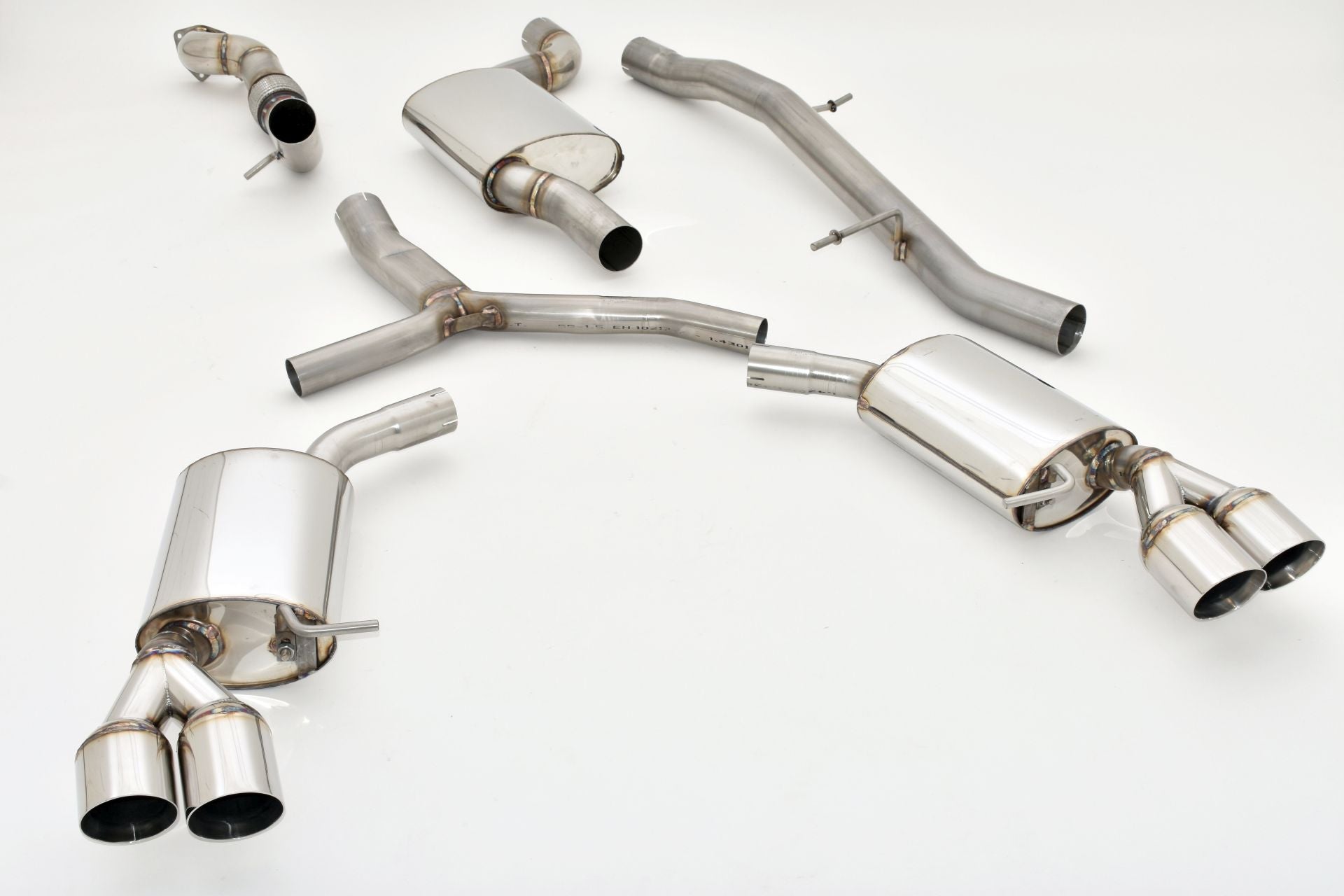 Friedrich Motorsport 76mm Duplex-Anlage für Audi A5 B9 (F5/B8) Coupe & Cabrio Quattro (Bj. 08/2017-06/2018)