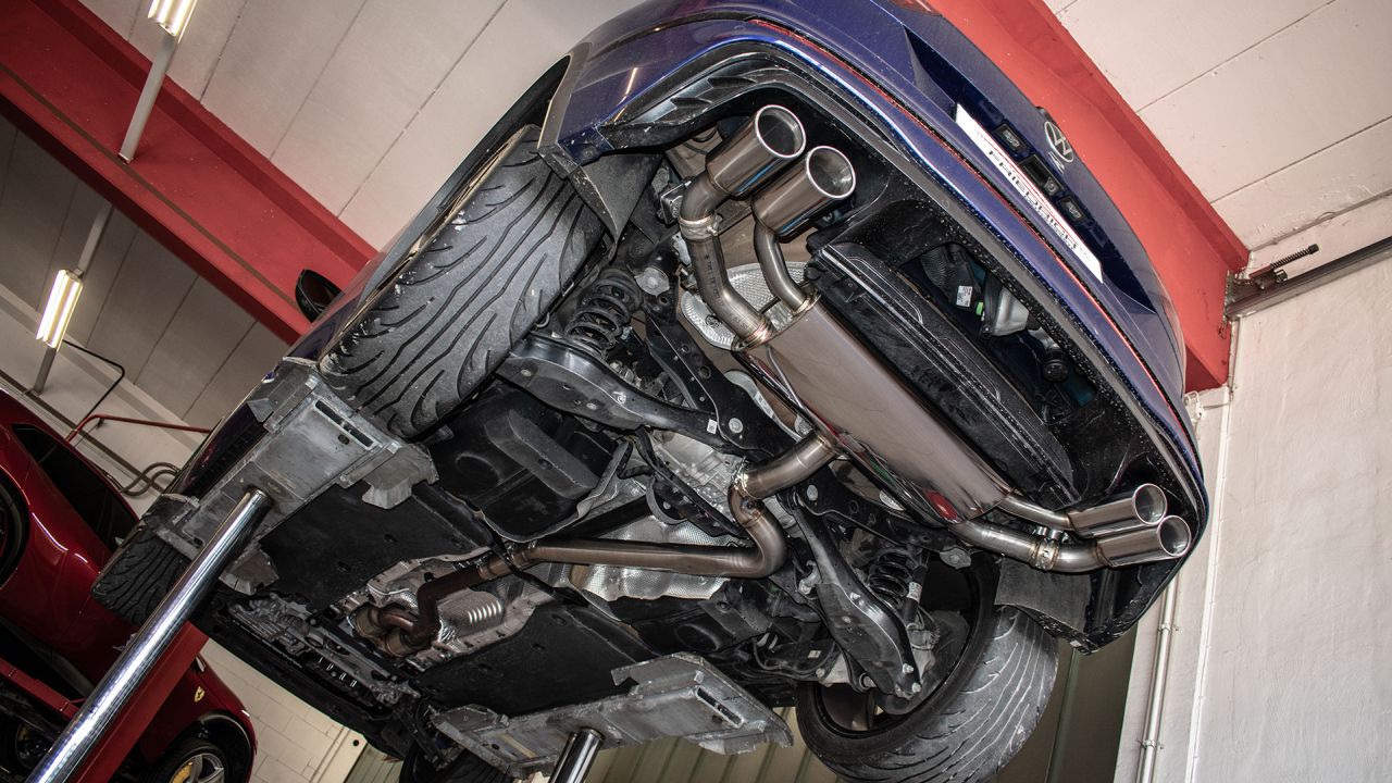 Friedrich Motorsport 76mm Duplex-Anlage mit originaler Klappensteuerung für VW Tiguan II 11/2020-