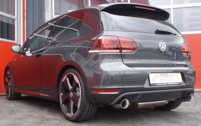 Friedrich Motorsport 3 Zoll (76mm) Duplexanlage für VW Golf VI GTI + Edition 35 (ab Bj. 2009)