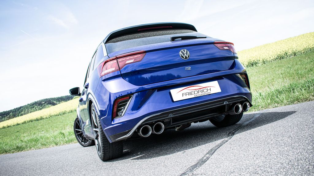 Friedrich Motorsport 76mm Duplex-Anlage mit originaler Klappensteuerung für VW T-ROC R (A1) 4motion (ab Bj. 08/2019)