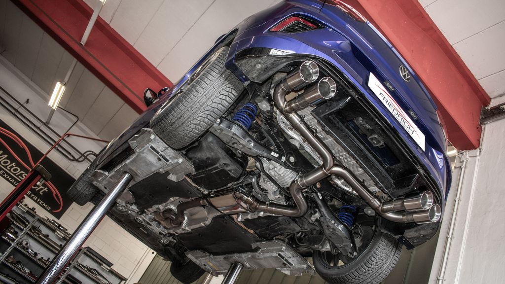 Friedrich Motorsport 76mm Duplex-Anlage mit originaler Klappensteuerung für VW T-ROC R (A1) 4motion (ab Bj. 08/2019)