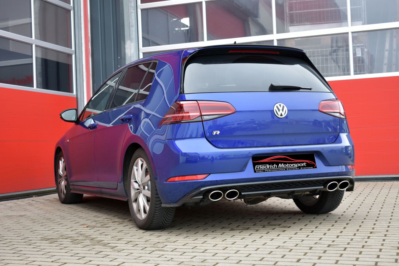 Friedrich Motorsport 76mm Duplex-Anlage mit originaler Klappensteuerung für VW Golf VII R (Bj. 12/2018-12/2020)