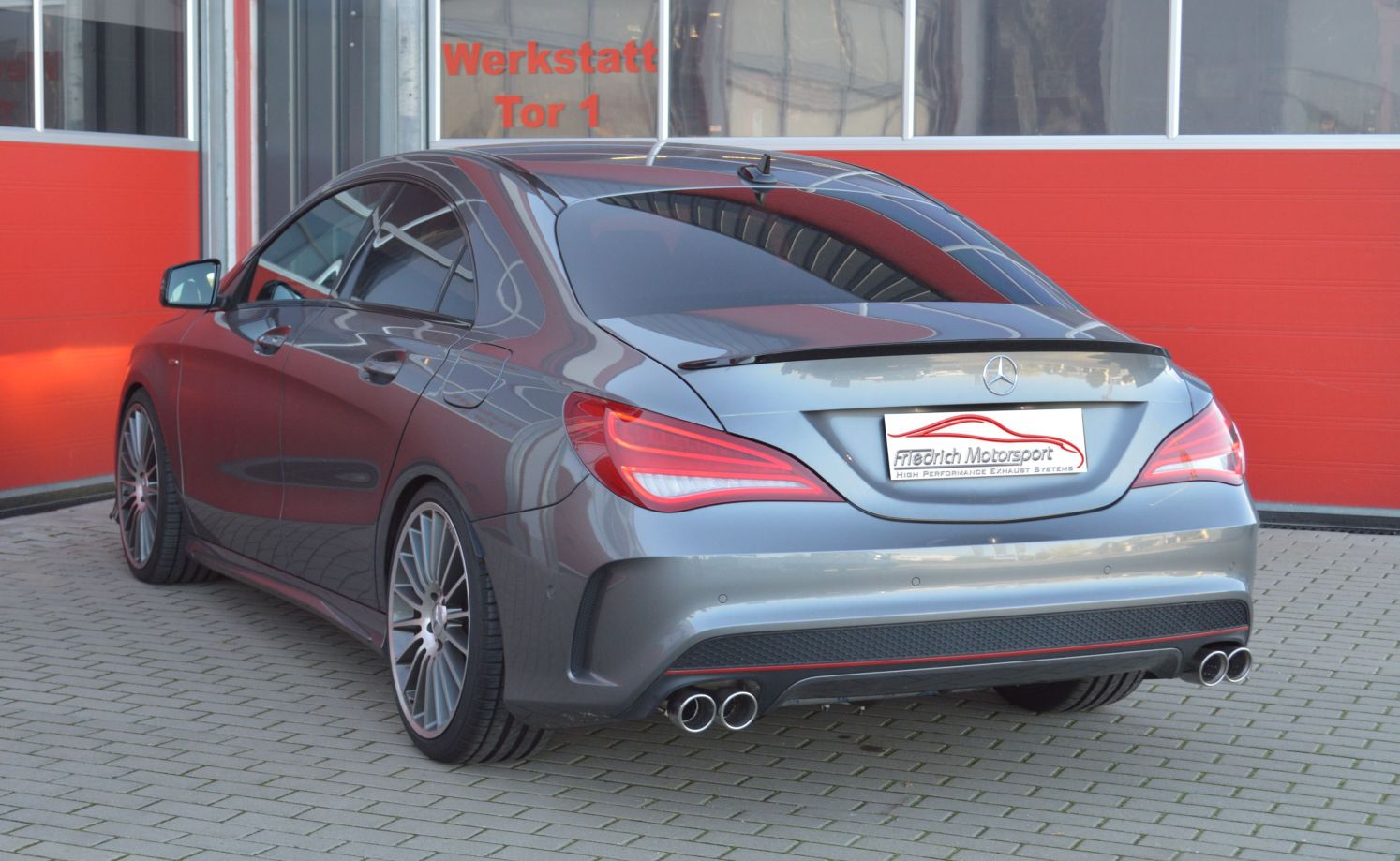 Friedrich Motorsport 76mm Duplex-Anlage für Mercedes C/X117 CLA-Klasse (Bj. 01/2013-06/2016)