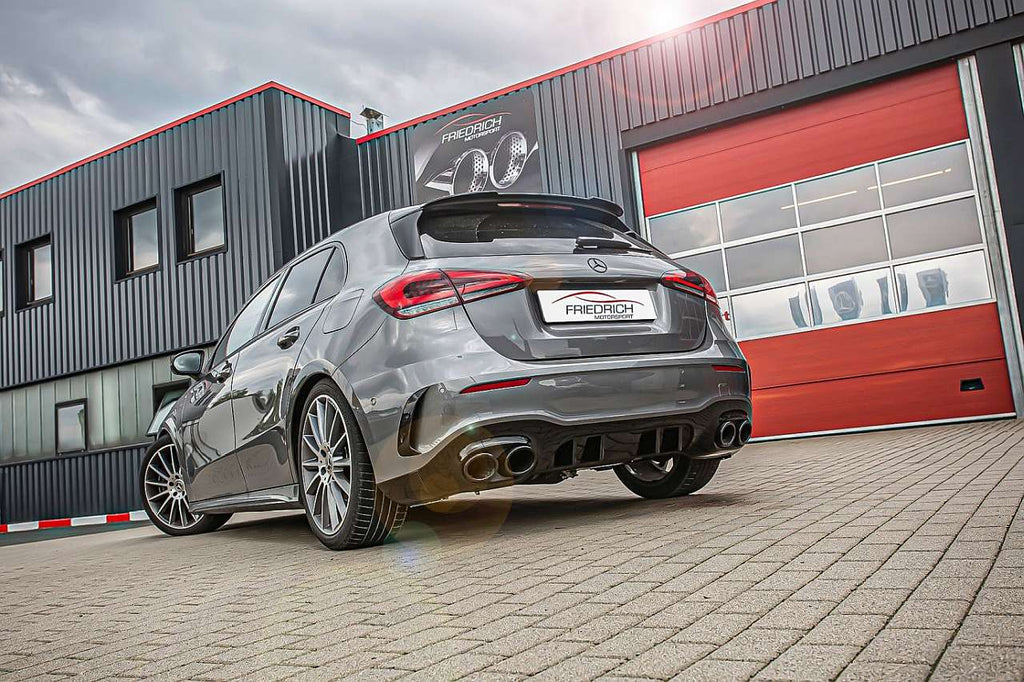 Friedrich Motorsport 76mm Duplex-Anlage für Mercedes W177 A-Klasse Frontantrieb & 4MATIC (Bj. 05/2018-10/2022)