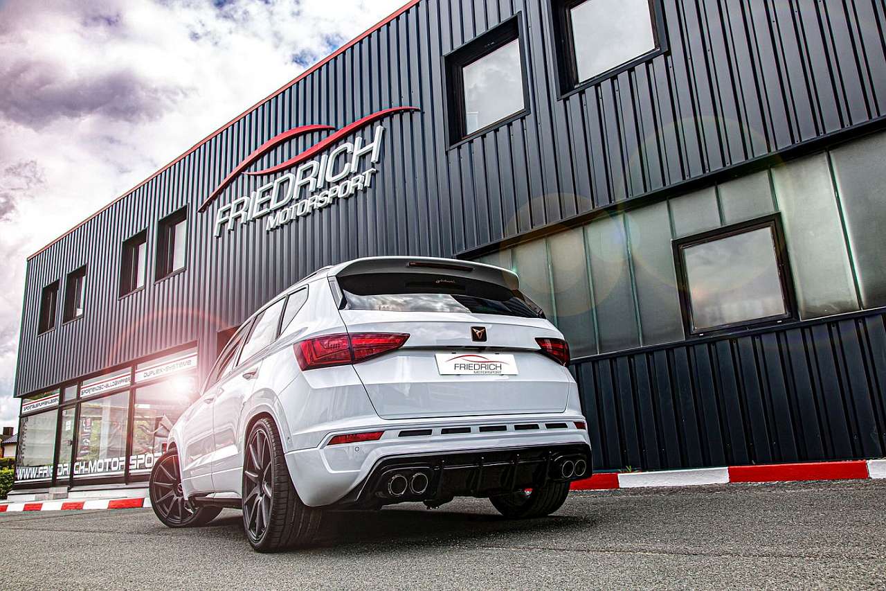 Friedrich Motorsport 76mm Duplex-Anlage mit originaler Klappensteuerung für Seat Cupra Ateca (ab Bj. 11/2020)