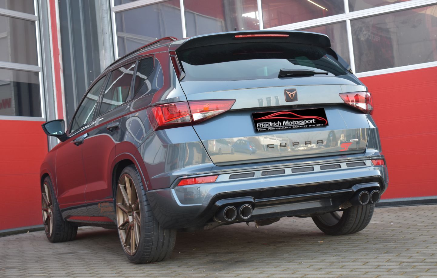 Friedrich Motorsport 76mm Duplex-Anlage mit originaler Klappensteuerung für Seat Cupra Ateca (Bj. 12/2018-11/2020)