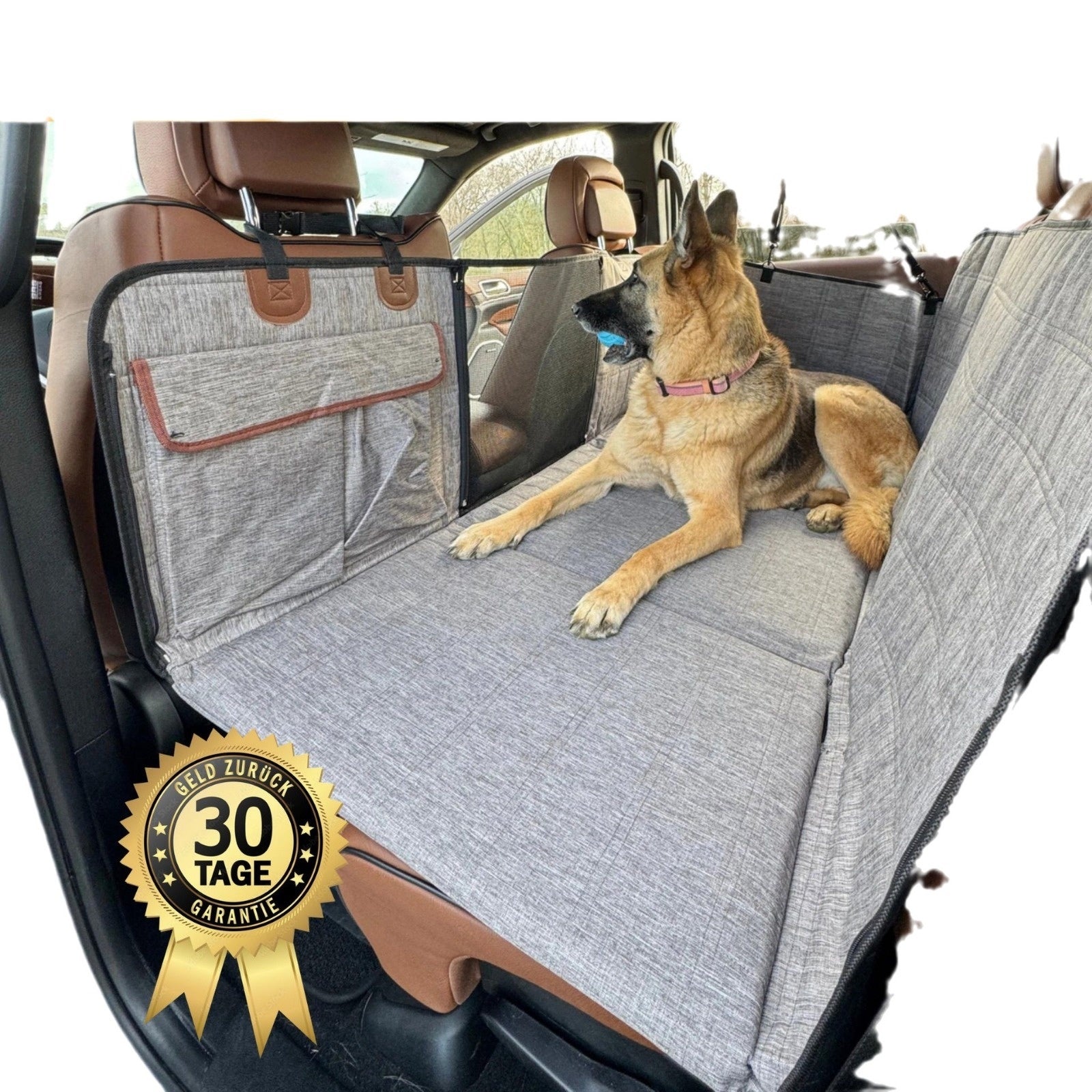 Hunde-Autositzauflage Rücksitz mit verbreiterter Stützplatte – Hundematte fürs Auto