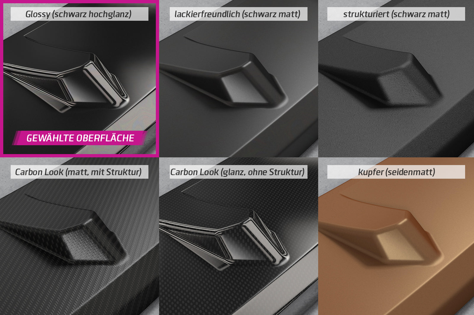 CSR Frontspoiler | Cup-Spoilerlippe mit ABE für BMW 4er (G26) / i4 M-Paket CSL668-G Glossy schwarz Hochglanz (keine Lackierung erforderlich)