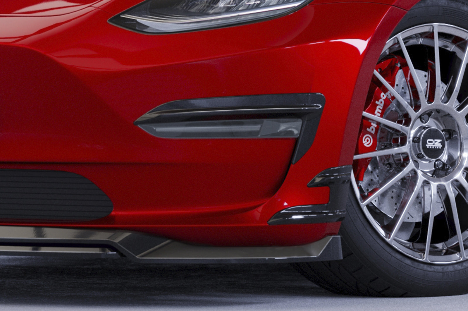 CSR Air Intake Blenden | Airintakes mit ABE für Tesla Model 3 AI031-G Glossy schwarz Hochglanz (keine Lackierung erforderlich)