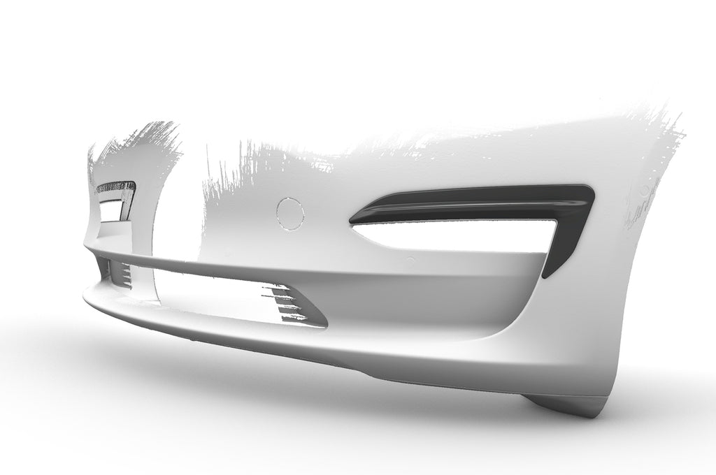 CSR Air Intake Blenden | Airintakes mit ABE für Tesla Model 3 AI031-C Carbon Look Hochglanz (keine Lackierung erforderlich)