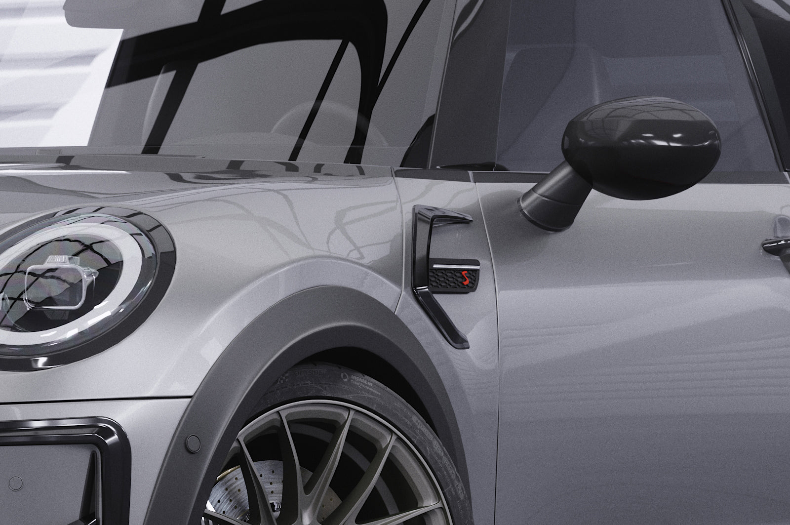 CSR Air Intake Blenden | Airintakes mit ABE für Mini F55, F56, F27 AI032-C Carbon Look Hochglanz (keine Lackierung erforderlich)