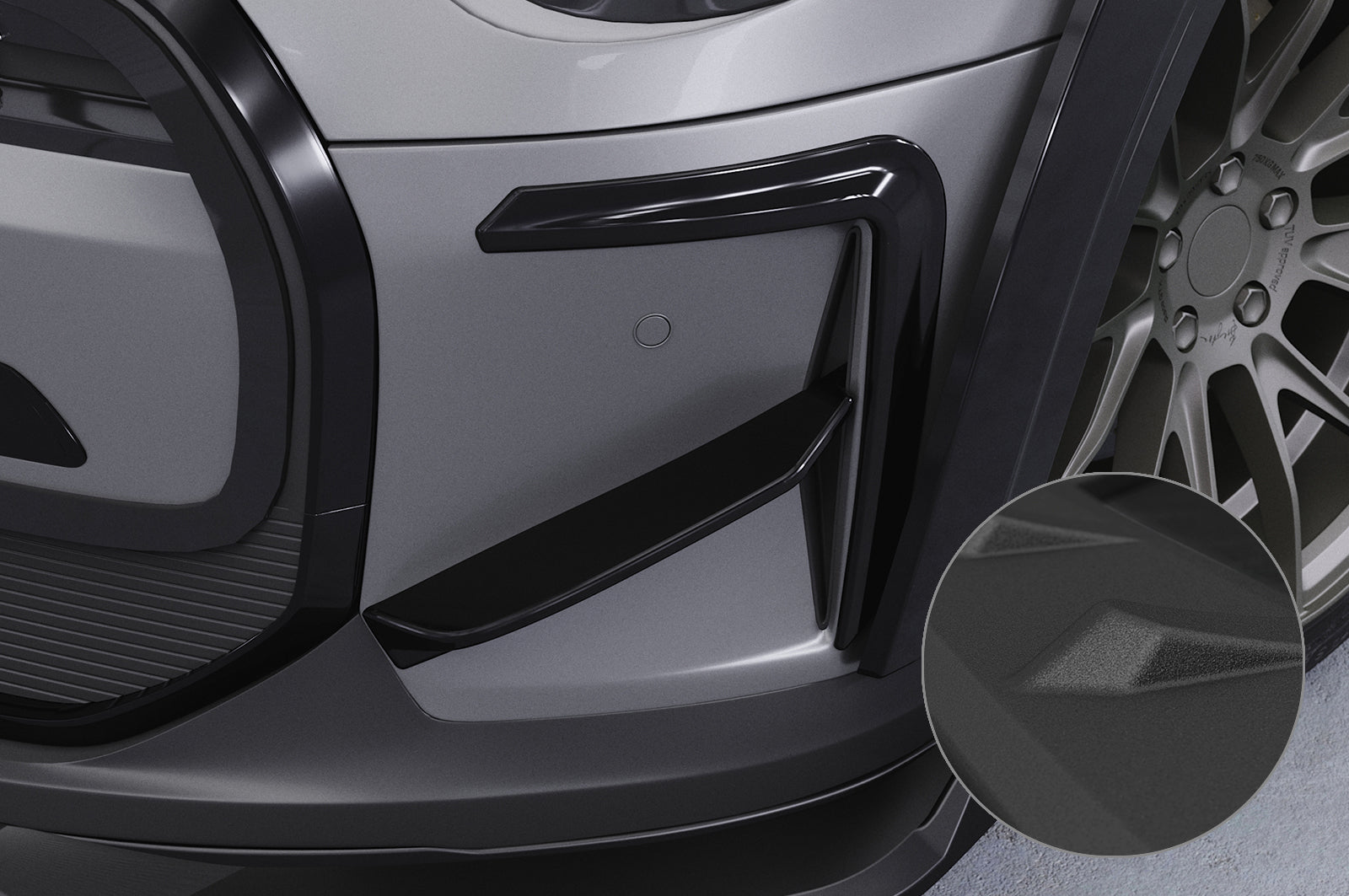 CSR Air Intake Blenden | Airintakes mit ABE für Mini F55 / F56 / F57 AI033-S strukturiert schwarz matt (keine Lackierung erforderlich)