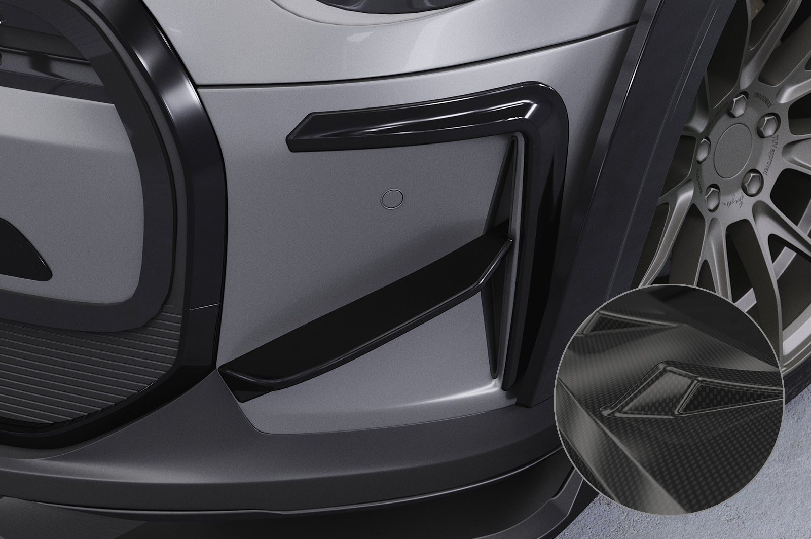 CSR Air Intake Blenden | Airintakes mit ABE für Mini F55 / F56 / F57 AI033-C Carbon Look Hochglanz (keine Lackierung erforderlich)