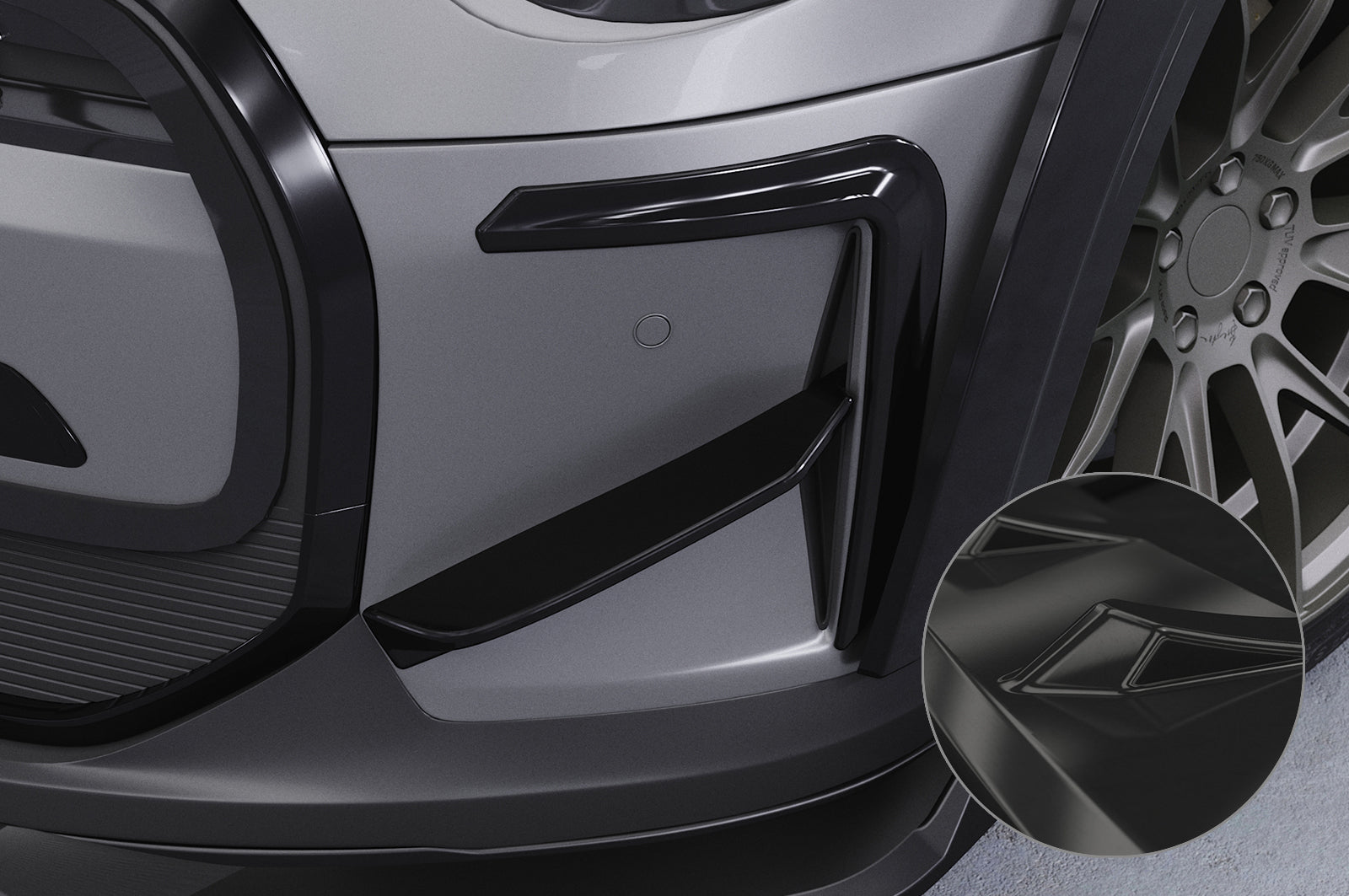 CSR Air Intake Blenden | Airintakes mit ABE für Mini F55 / F56 / F57 AI033-G Glossy schwarz Hochglanz (keine Lackierung erforderlich)