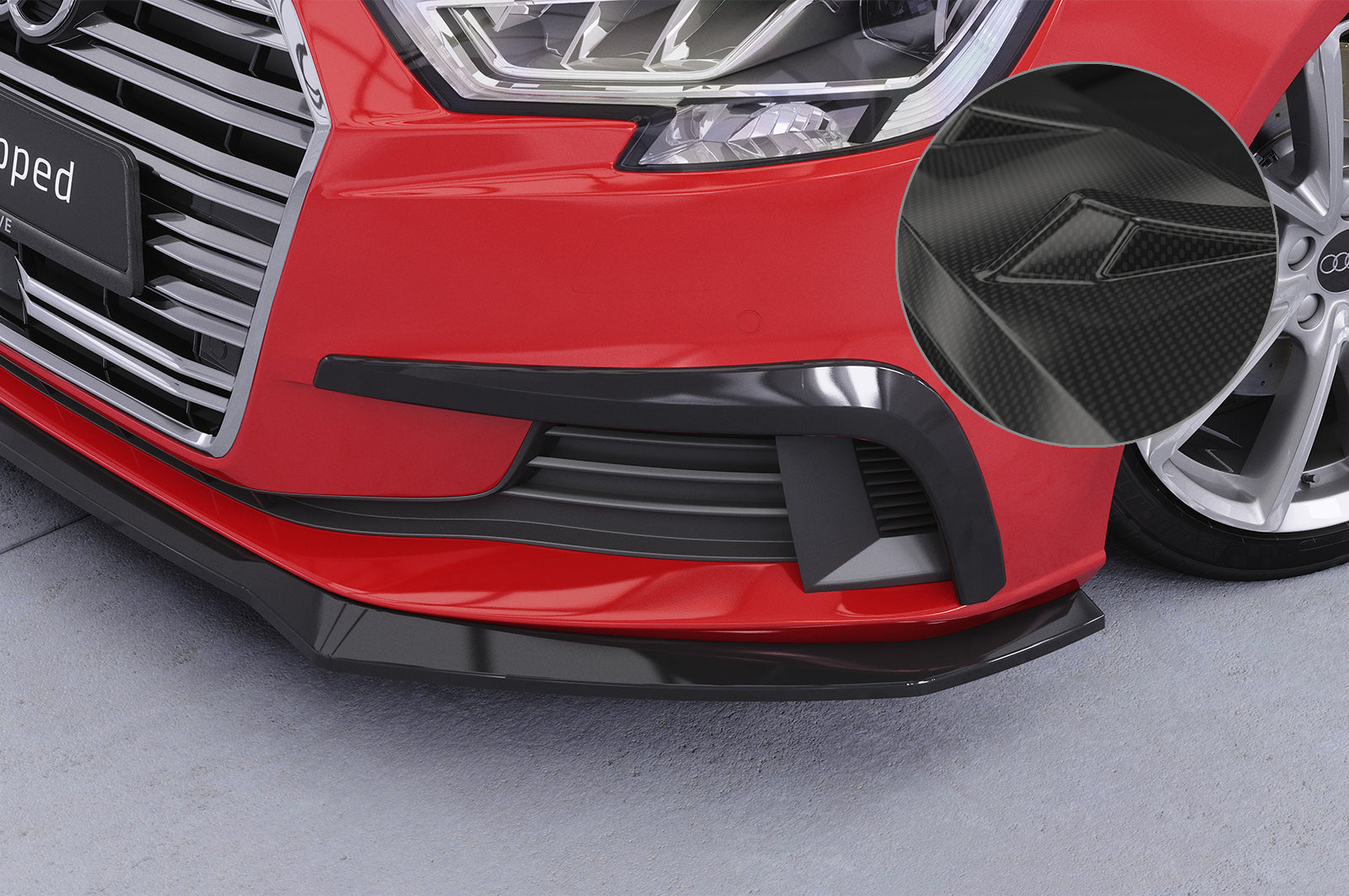 CSR Air Intake Blenden | Airintakes mit ABE für Audi A3 (8V) AI034-C Carbon Look Hochglanz (keine Lackierung erforderlich)