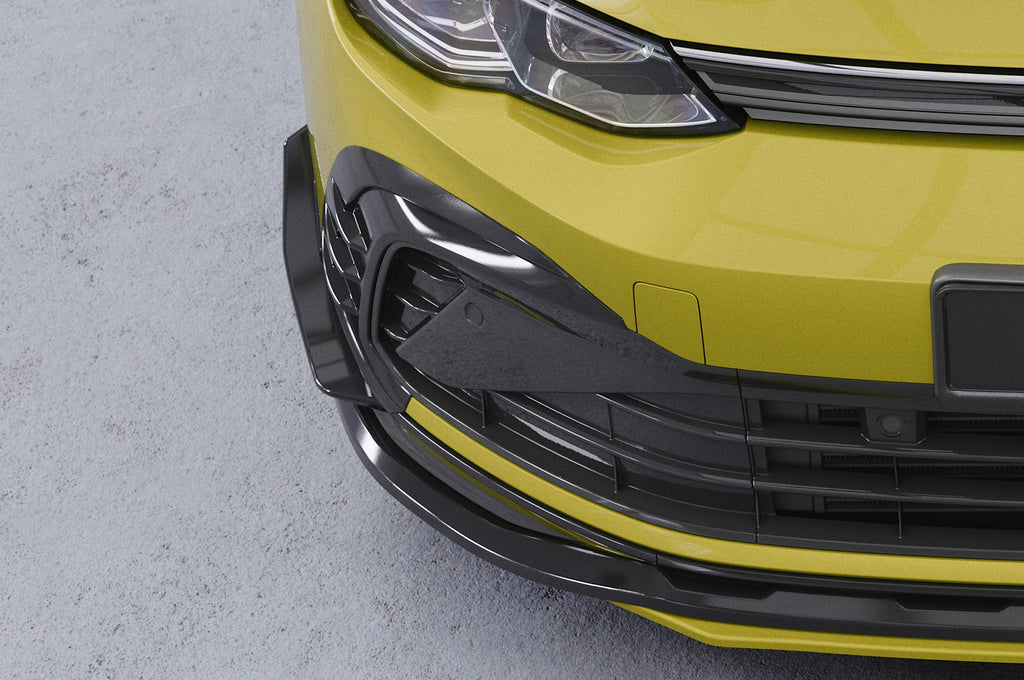 CSR Air Intake Blenden | Airintakes mit ABE für VW Golf 8 GTI, GTD, GTE, R-Line AI035-G Glossy schwarz Hochglanz (keine Lackierung erforderlich)