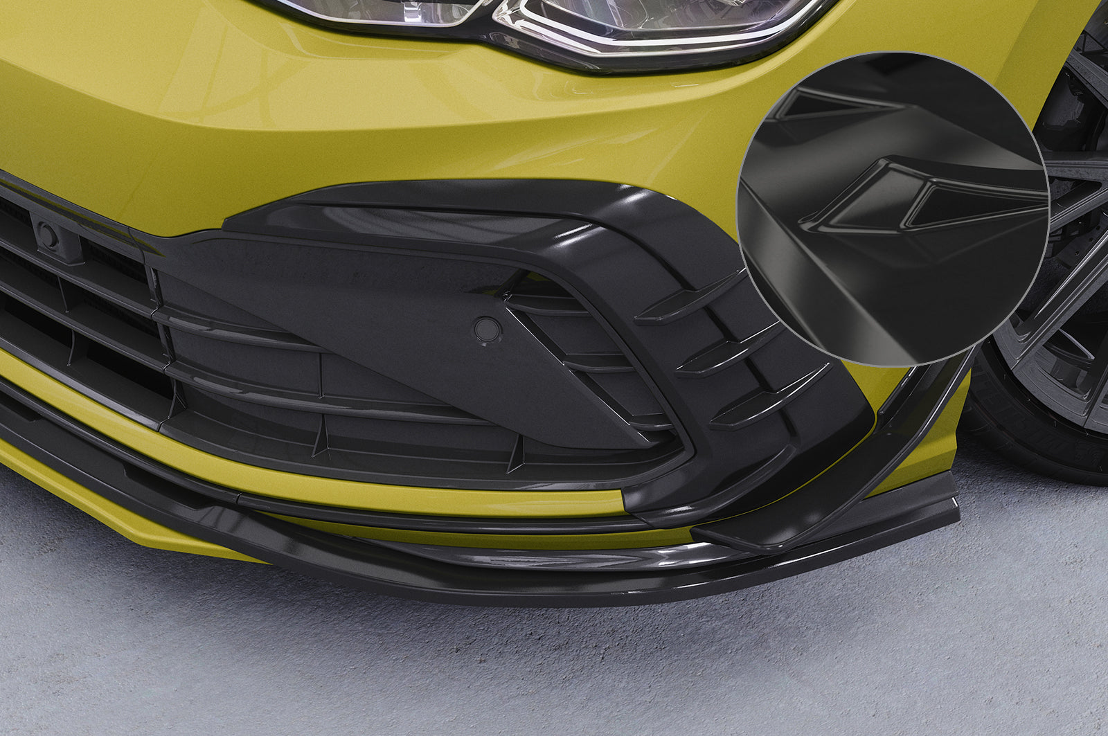 CSR Air Intake Blenden | Airintakes mit ABE für VW Golf 8 GTI, GTD, GTE, R-Line AI035-G Glossy schwarz Hochglanz (keine Lackierung erforderlich)